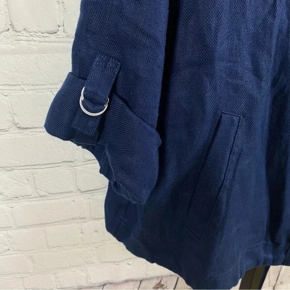 Chico’s Linen Blue Lightweight Jacket Size 3 (16/18) - Picture 4 of 8